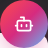 The Lumen launcher â a small gradient circle with a white robot icon, pinned to the bottom-right corner of every page