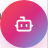 The Lumen launcher — a small gradient circle with a white robot icon, pinned to the bottom-right corner of every page