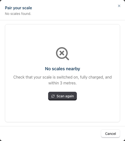 The pairing dialog's