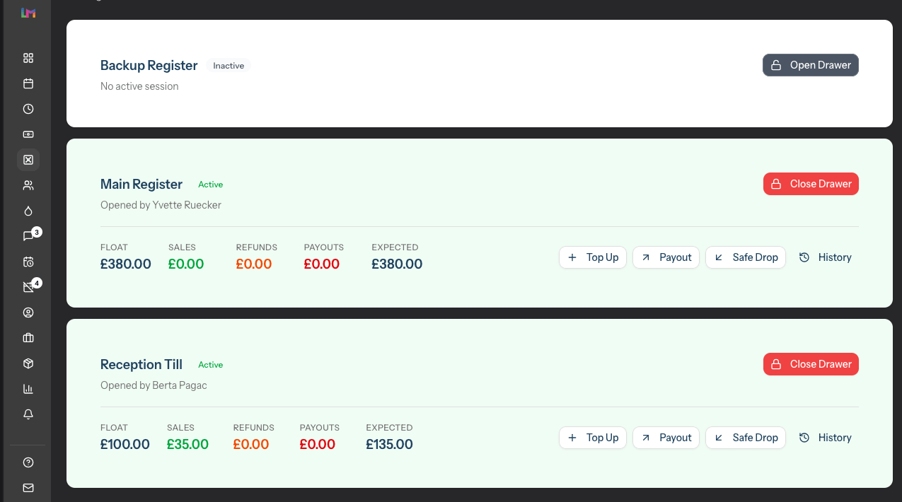 As many tills as you need