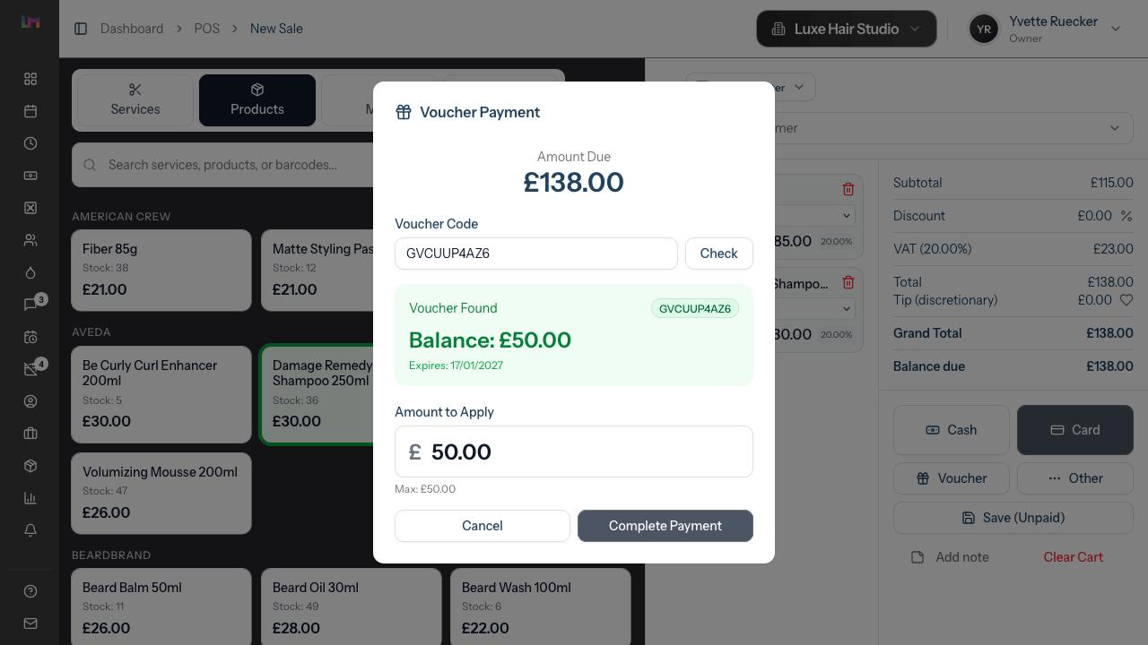 Gift vouchers that work