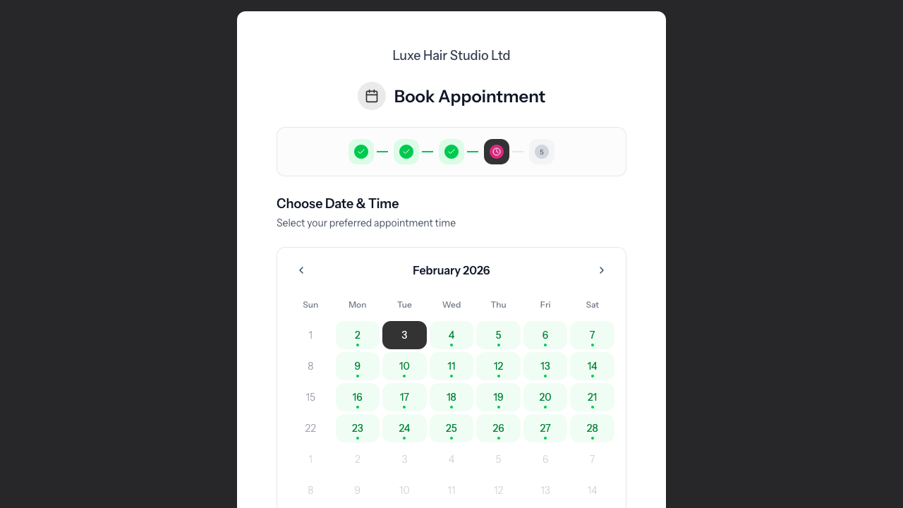 Let clients book (and pay) 24/7